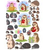 Kirpi Sticker Set 20 Parça Telefon, Tablet, Defter, Laptop Sticker