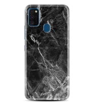 Samsung M21 M22 M23 M30 M31S M32 Kılıf Desenli Silikon Kara Mermer 1375