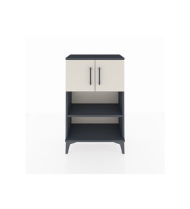 Arges Komodin 2 Raflı 2 Kapaklı 60x30x96 Antrasit-Aytaşı
