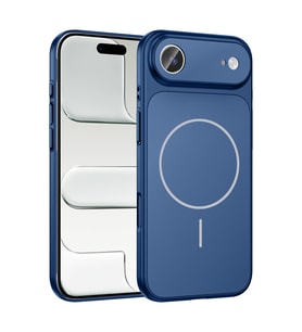 Lexroo iPhone 17 Air Kılıf M-Safe Şarj Özellikli Kamera Korumalı Formen Kılıf - Mavi