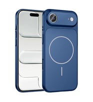 Lexroo iPhone 17 Air Kılıf M-Safe Şarj Özellikli Kamera Korumalı Formen Kılıf - Mavi