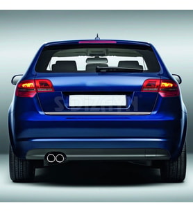 Audi A3 Uyumlu Krom Bagaj Alt Çıtası 2004-2012 (4 Kapı) (Karışık)