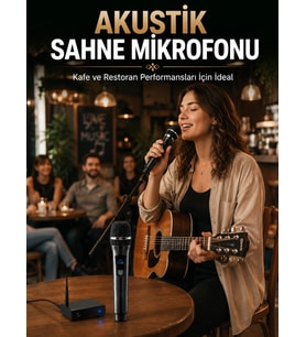 Çift Kablosuz El Mikrofonu Net Ses Kalitesi ve Dijital Gösterge