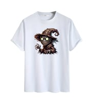 Animasyon Görselli  Unisex (Tshirt) Tişört (Beyaz)