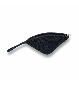 Rome Handmade Hasır Clutch Çanta Lacivert