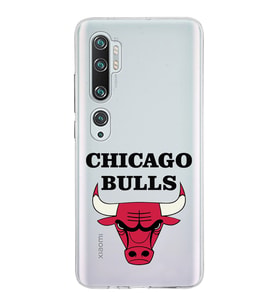 Xiaomi Mi Note 10 Uyumlu Kapak Chicago Bulls Tasarımlı Şeffaf Silikon Kılıf