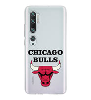 Xiaomi Mi Note 10 Uyumlu Kapak Chicago Bulls Tasarımlı Şeffaf Silikon Kılıf