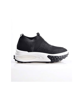 Guja 25y305-4 Kadın Taşlı Sneaker Ayakkabı (Siyah)