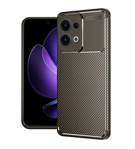 Reno 13 Pro Kılıf Auto Focus Karbon Kapak - Kahverengi
