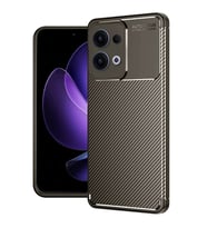 Reno 13 Pro Kılıf Auto Focus Karbon Kapak - Kahverengi