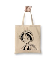One Piece Luffy Manga Beyaz Bez Çanta Uzun Saplı Alışveriş Çantası Plaj Çantası