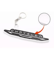 3D Baskı Chrysler Yazılı Anahtarlık – Siyah Beyaz Otomobil Temalı Dekoratif Anahtarlık Aksesuarı