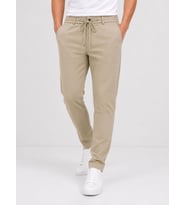 Yazı Erkek Slim Fit Dar Kesim Beli Bağlamalı Yan Cepli Casual Jogger Pantolon