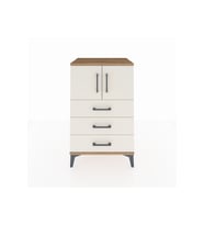 Hyperion Komodin Tek Raflı 3 Çekmeceli 2 Kapaklı 60x44x96 Çam-Aytaşı