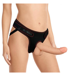 LilituShop 21,5 cm Belden Bağlamalı İçi Dolu Strapon Dildo