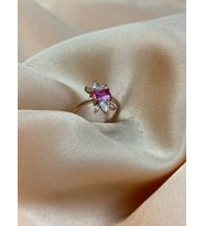 925 Ayar Gümüş Yüzük (Pembe)