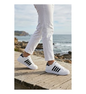 Walkway Senti G Beyaz Siyah Unisex Spor Ayakkabı