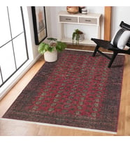 Kırmızı Halı Modern Geometrik Desenli Yıkanabilir Kaymaz Tabanlı Salon Halısı Koridor Tipi
