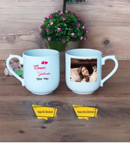 Öğretmene Hediye Kupa Bardak Oval Fotoğraflı Öğretmenler Günü Hediyesi