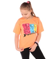 Toontoy Kız Çocuk Baskılı Tişört (Oranj)
