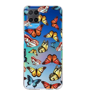 PrintiFy Oppo A54 4G ile Uyumlu Water Color 2  Kamera Korumalı Şeffaf  Kılıf