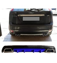 Ford Focus 2 Hatchback Mavi Difüzör Çiftli Kare Egzoz Görünümlü D Tip Difizör 2004 - 2010