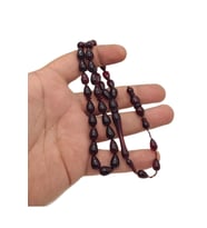 Bordo Gözyaşı Model Toz Kehribar Tesbih