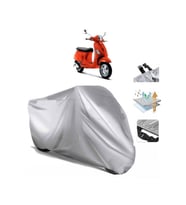 Vespa Lx 150 3v I.e  Arka Çanta (bağlantı Tokalı) Uyumlu SolarBlock Prime Motosiklet Brandası Örtüsü (Siyah)