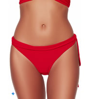 Kırmızı Bir Taraf Kalın Ip Bağcıklı Bikini Altı