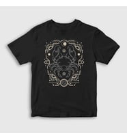 Presmono Unisex Çocuk Siyah Cancer Zodiac Hediye Yengeç Burcu T-Shirt 526572tt