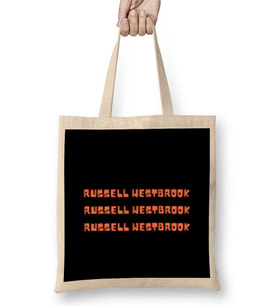 Russell Westbrook - Basketball gifts Vintage Retro Rainbow Quotes For BOYS AND Dad Bez Çanta Uzun Saplı