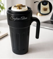 BK Gift Kişiye Özel İsimli Sızdırmaz Paslanmaz Çelik Dijital Derece Göstergeli Ergonomik Saplı Termos(700ML), Arkadaşa Hediye, Yeni İş Hediyesi