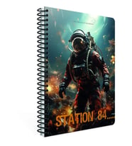 GIPTA STATION SPİRALLİ KARTON KAPAK A4 80YP. KARELİ  DEFTER 7180 - TEKLİ