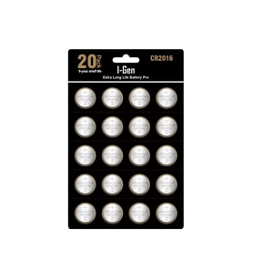 I-Gen CR2016 Pil 20'li Paket Lityum Düğme Pil 3V 2016