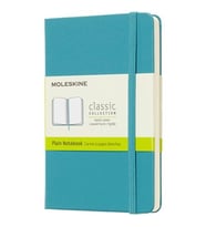 Moleskine Sert Kapak Defter Mercan Mavisi (Çizgisiz - 9x14) - 5284