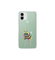 Redmi A1 Plus ile uyumlu Splash arı tasarımlı şeffaf silikon kılıf