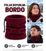 Unisex Polar Boyunluk, Kadın ve Erkek Uyumlu, Kışlık Ayarlanabilir Bağcıklı Yumuşak Polar Boyunluk
