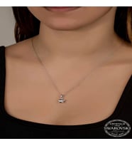 Swarovski Crystal Taşlı Yıldız Gümüş Kadın Kolye