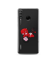 Huawei P30 Lite Uyumlu Baskılı Yumuşak Silikon Şeffaf Telefon Kılıfı