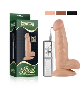 LOVETOY Extreme 17 CM Güçlü Titreşimli Kumandalı Vibratör Realistik Penis