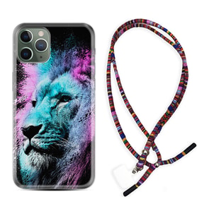 Apple iPhone 11 12 13 14 Pro Max Kılıf Boyun Asklı Rasta Silikon Pink Blue Leon 1603