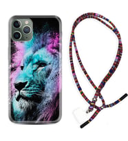 Apple iPhone 11 12 13 14 Pro Max Kılıf Boyun Asklı Rasta Silikon Pink Blue Leon 1603