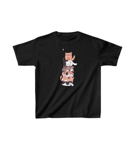 Çocuk Unisex Baskılı T-Shirt - Siyah
