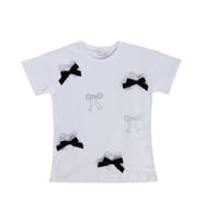 Civil Girls Fiyonklu 10-13 Yaş Tişört - Beyaz