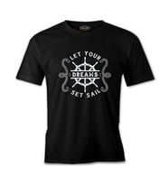 Let Your Dreams Sail Siyah Erkek Tshirt