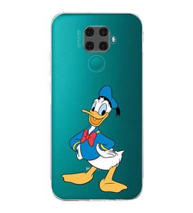 Huawei Mate 30 Lite  Kamera korumalı Kapak Donald Duck Tasarımlı  Şeffaf Kılıf