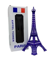 Metal Paris Eyfel Kulesi Mor Kristal Taşlı 25cm (Karışık)