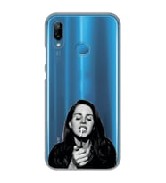 Huawei P20 Lite Uyumlu Lana Del Rey Desenli Şeffaf Telefon Kılıfı