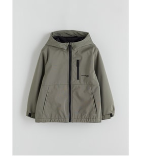 LCW Kids Haki Kapüşonlu Erkek Çocuk Softshell Yağmurluk