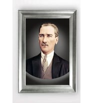 Gümüş Çerçeveli Atatürk Tablo cv637